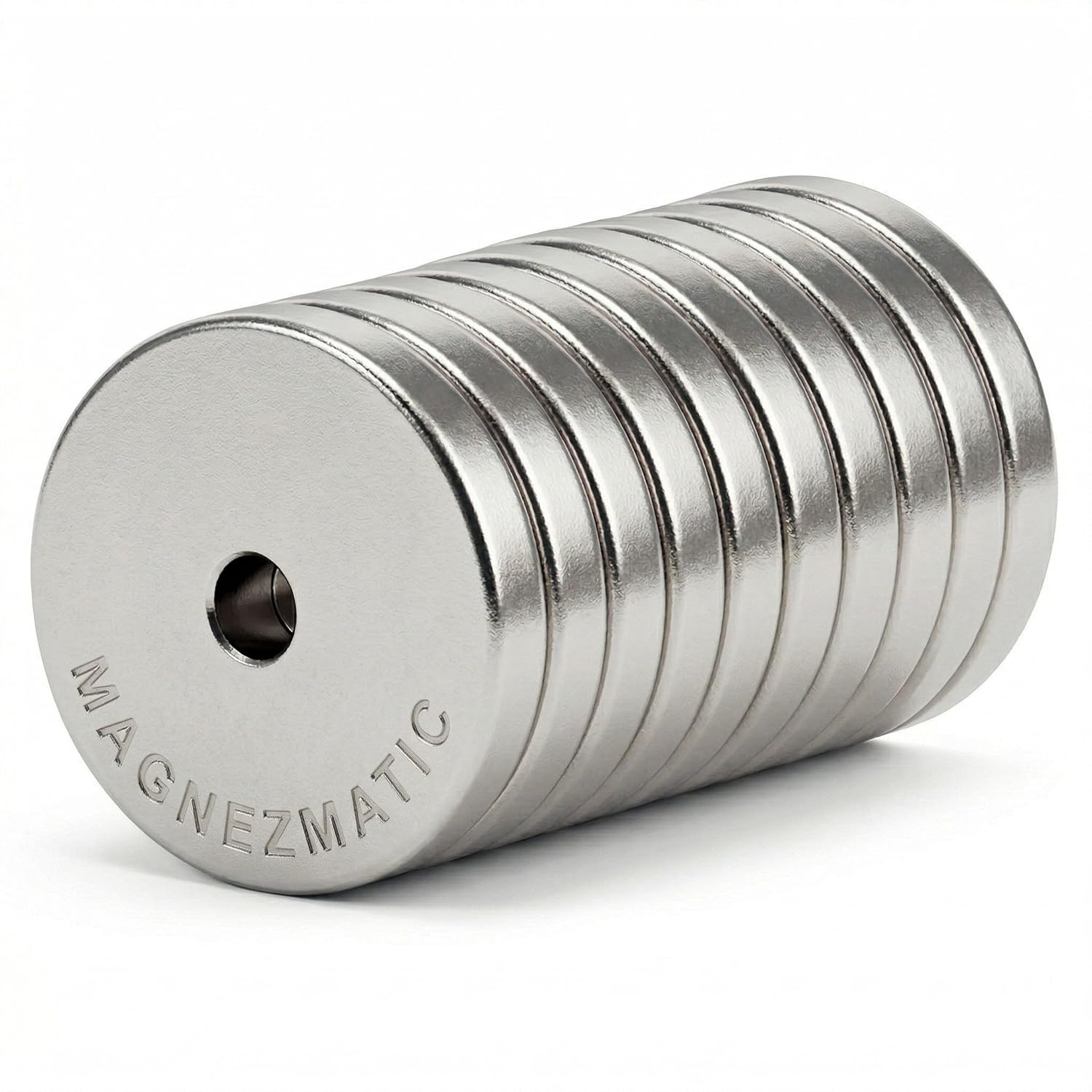 Neodymium Ring Magnets 3/4x1/8 inch N52 - Rare Earth Magnetic Disc with Center Hole for DIY, Crafts, Workshop, Lab - Round Disk Magnet (10 Pack)