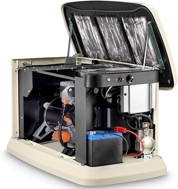 Generac Guardian 18kW Home Standby Generator with 200 Amp Transfer Switch - Automatic Whole House Backup Power for Storms, Emergencies, and Outages, WiFi Enabled, Runs on Natural Gas or Liquid Propane