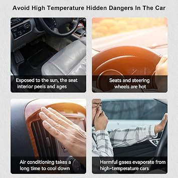 Car Windscreen Sun Shade, 145x80cm Foldable Front Windshield Sunshade Reflective UV Dust Protector, Keep Your Vehicle Cool, Fit Various Sizes (145 * 80CM)