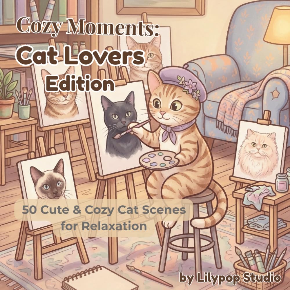 Cozy Moments: Cat Lovers Edition: 50 Cute & Cozy Cat Scenes for Relaxation