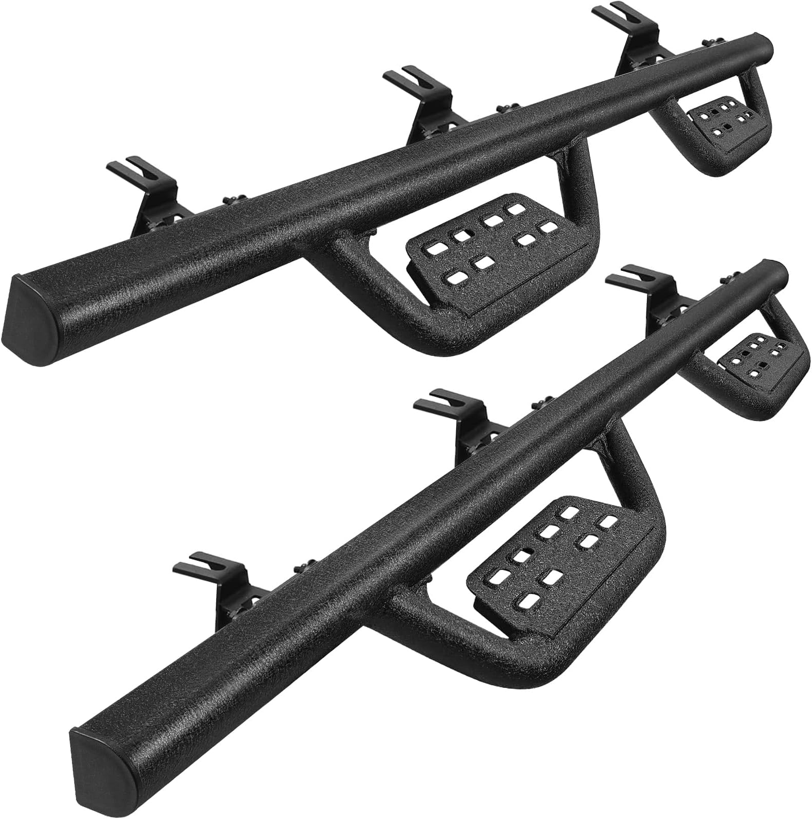 SMANOW Drop Down Style Running Boards Compatible with 2007-2018 Wrangler Jk Jku Unlimited 4 Doors,Dual-Stage Textured Black Powder,3 Inch Step Bars Side Step, Wrangler Running Boards 4 Door