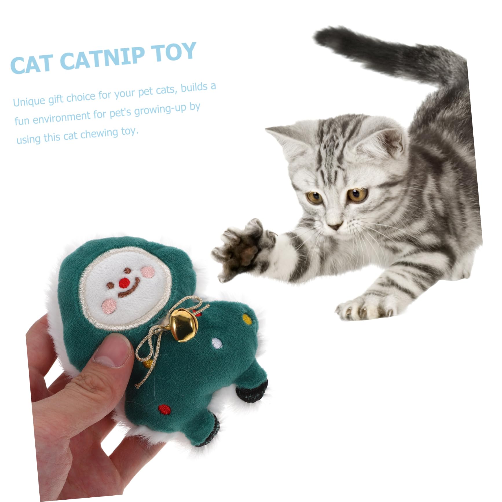 HANABASS 12pezzi Giocattoli Per Gatti Catnip Forma Di Albero Di Natale Giocattoli Interattivi e Morbidi Per Masticare Perfetti Per Gioco e Benessere Del Tuo Gatto