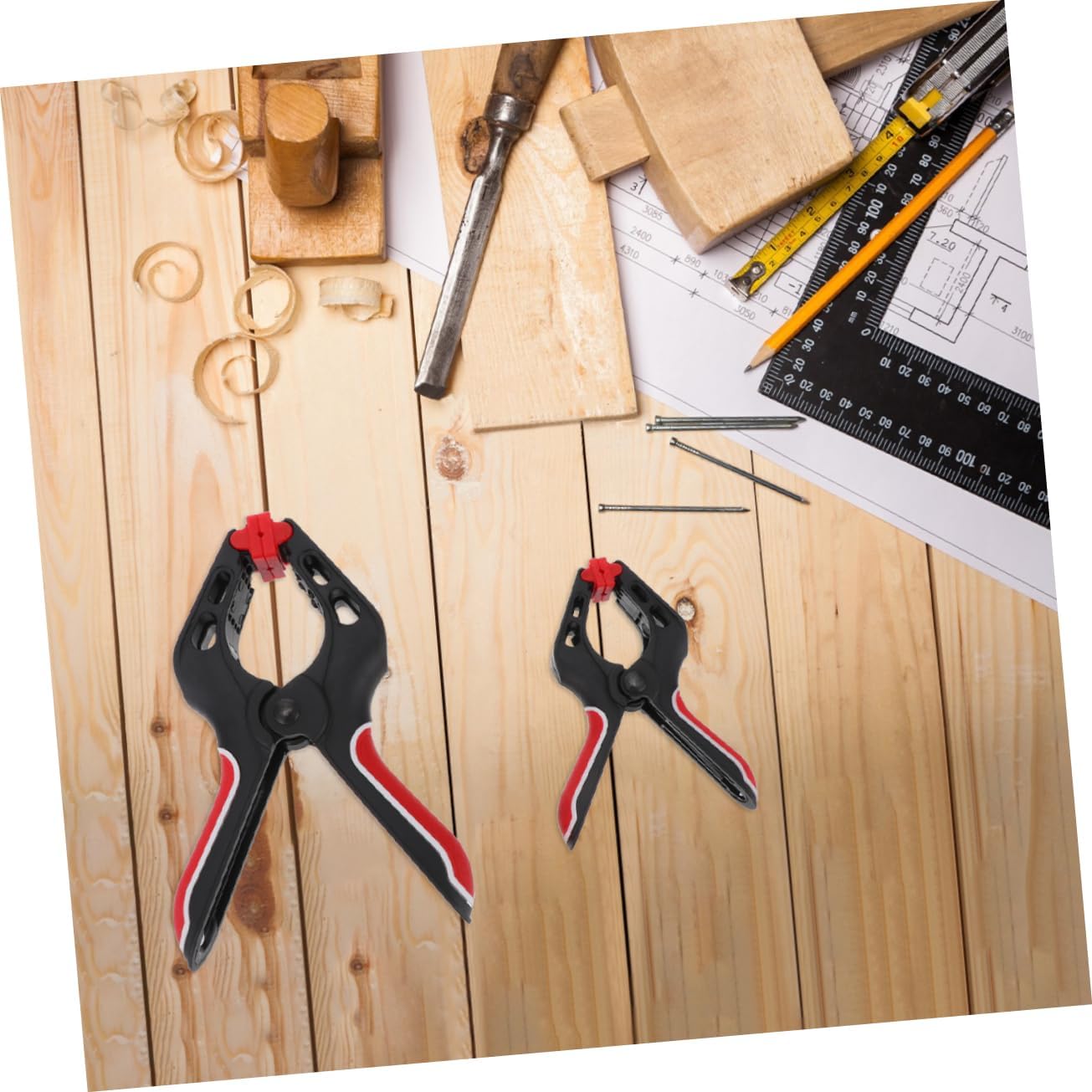 4pcs Powerful Spring Clamps A-type Woodworking Fixing Clips for Carpentry Multi-use Durable and Sturdy Tool for Woodworking Projects