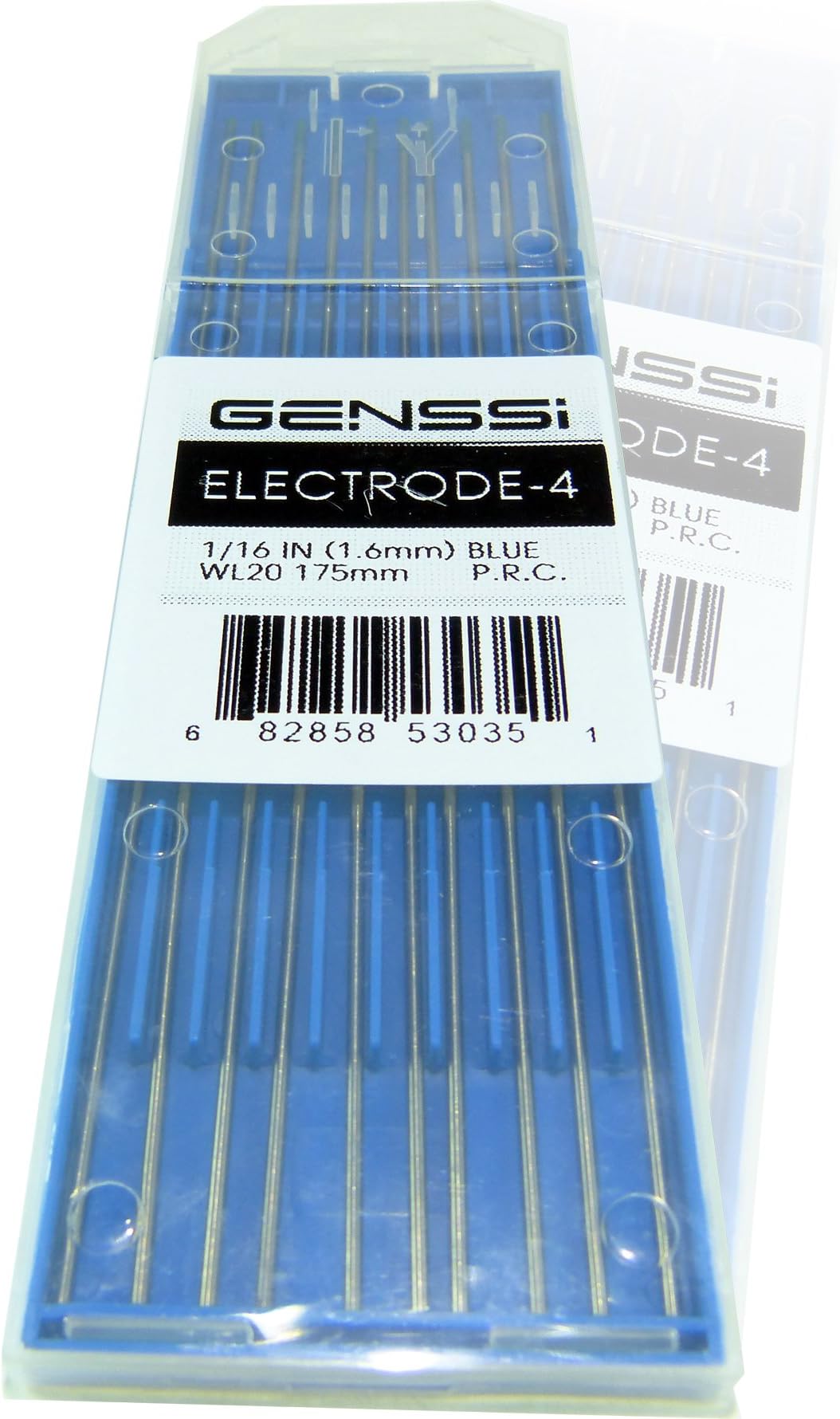 GENSSI TIG Welding Tungsten Electrode 175mm (7") (1/16 (1.6mm) inch blue WL20) (Pack of 10)