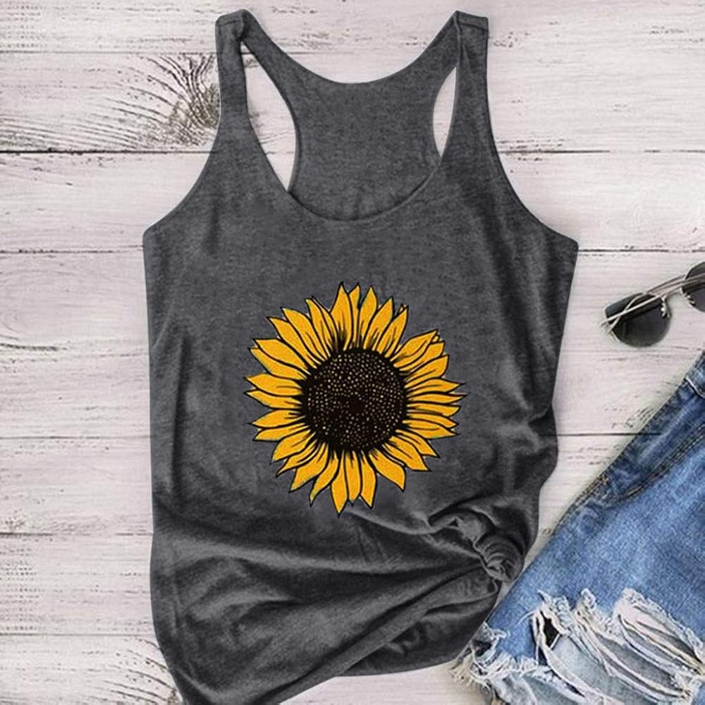 Heersan Canotta da Donna Estivi Tank Top Senza Maniche Scollo Rotondo Casual Bluse Basic Cami Donna Canotte e Top Camicette da Donna