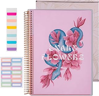 TIEFOSSI 5 Subject Notebooks, Soft Cover Spiral Notebook 29.5 × 21.5 CM, 200 Large Lined Pages Journals, Tabbed Notebook, ...