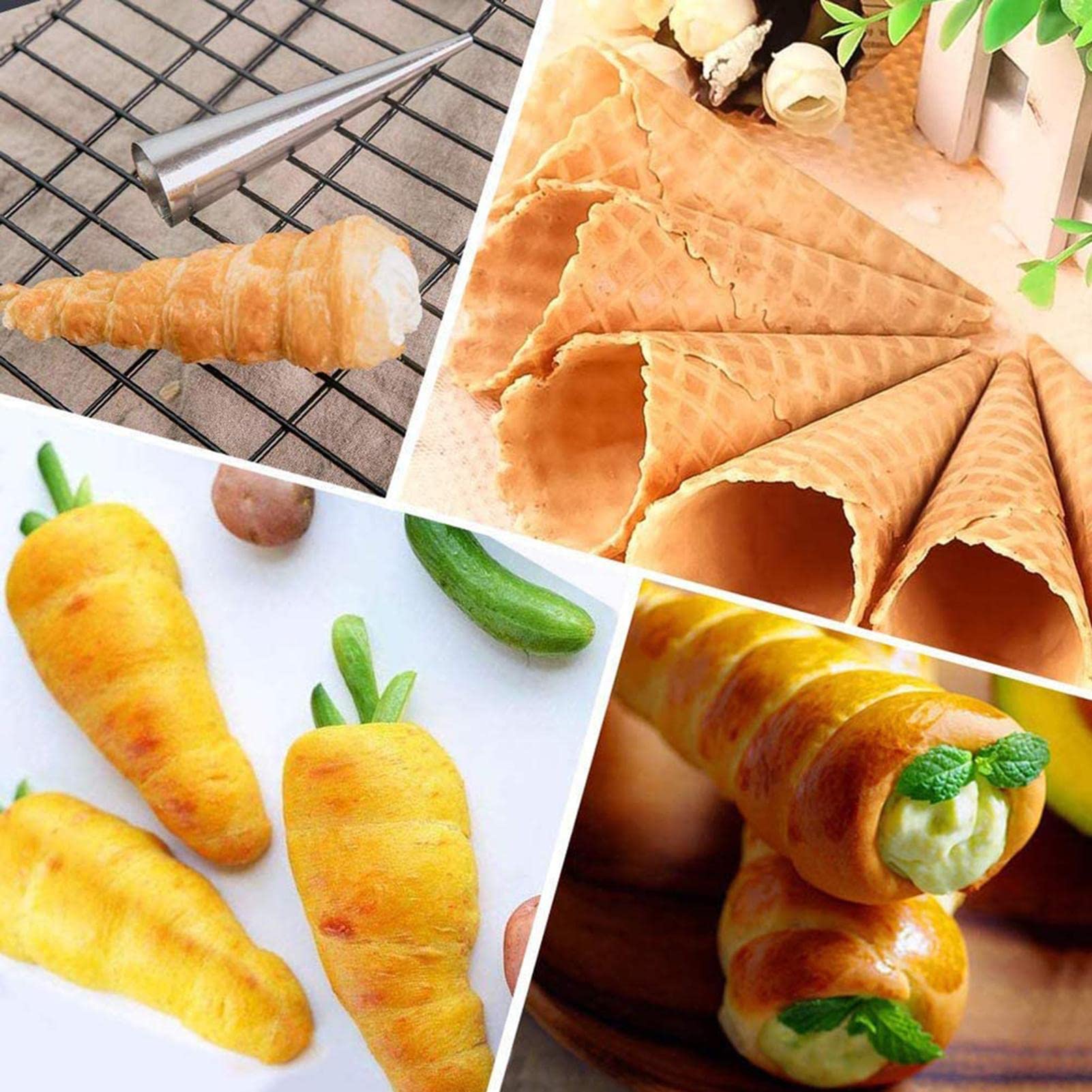 12x EDELSTAHL Cannoli Schillerlockenform Spritztüllen Schaumrollen Sahnerollen e 12x EDELSTAHL Cannoli Schillerlockenform Spritztüllen Schaumrollen Sahnerollen e
