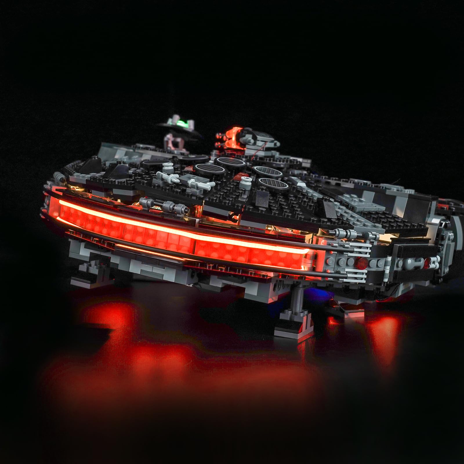 Zestaw oświetlenia zdalnego sterowania kompatybilny z 75389 The Dark Falcon (bez modelu), zestaw oświetlenia LED, kompatybilny z Dark Millennium Falke, kreatywna zabawka