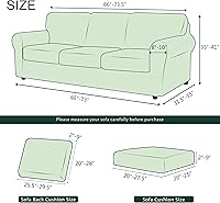 Vista 5 de CHUN YI - Funda elástica para sofá (7 piezas), funda para sofá de 3 plazas con tres respaldos y cojines separados con banda elástica, tela jacquard