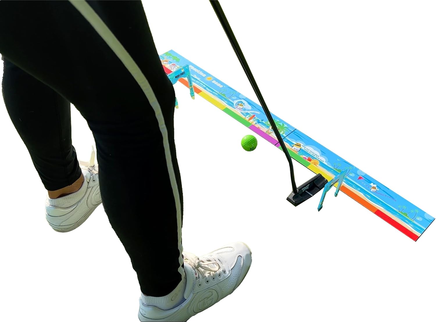 MORE PARS Speed Strip with Gates | Multi Color Putting Aid | Control Stroke Length | No Guessing Pace Control