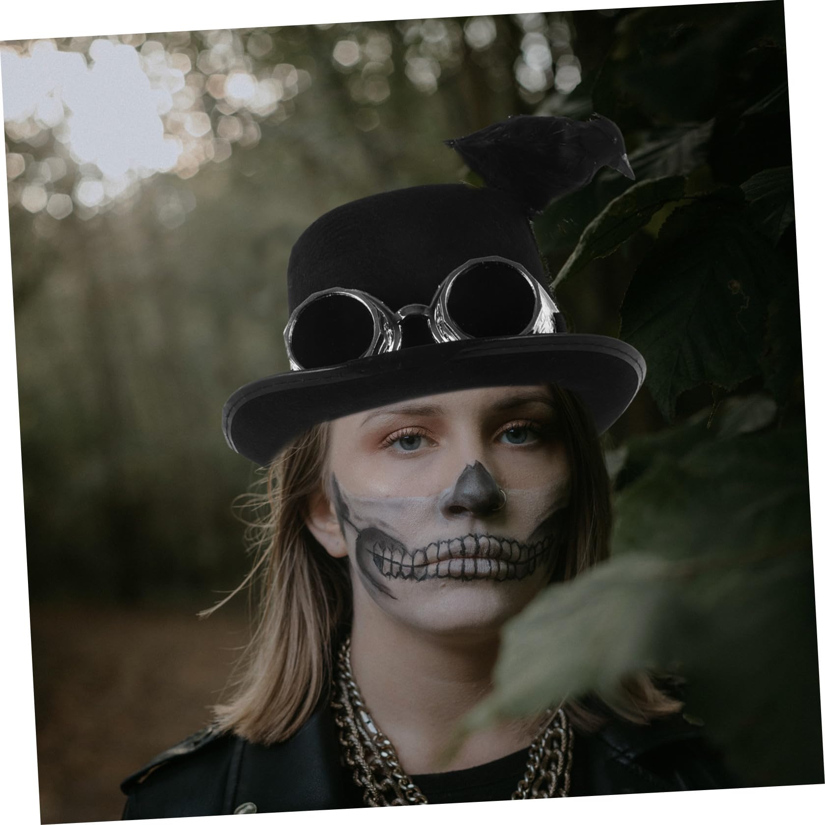 Cabilock Sombrero Hecho de Telas No Tejidas y Plástico Retro Gótico Steampunk Negro para Fiestas de Halloween y Eventos Electrónicos Adecuado para Disfraz y Ambiente Halloween