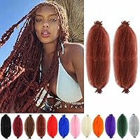 Vista 67 de Extensiones de cabello afro rizado Ginger 12 pulgadas, trenzas Marley de cabello trenzado elástico 350, extensiones de cabello afro rizado y rizado