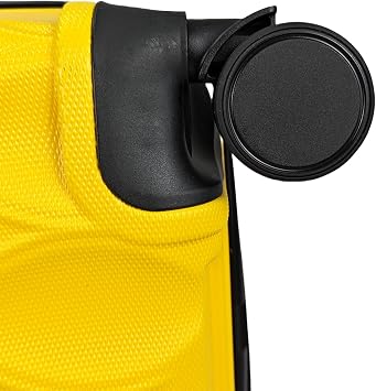 Suitcase Set of 3 Suitcases - Luggage Sets 3 Piece Hardshell - Lightweight Suitcase Sets with Lock - Large Medium Small Suitcases 4 Wheels Case and Hand Luggage set (Yellow - Black, Set of 3)