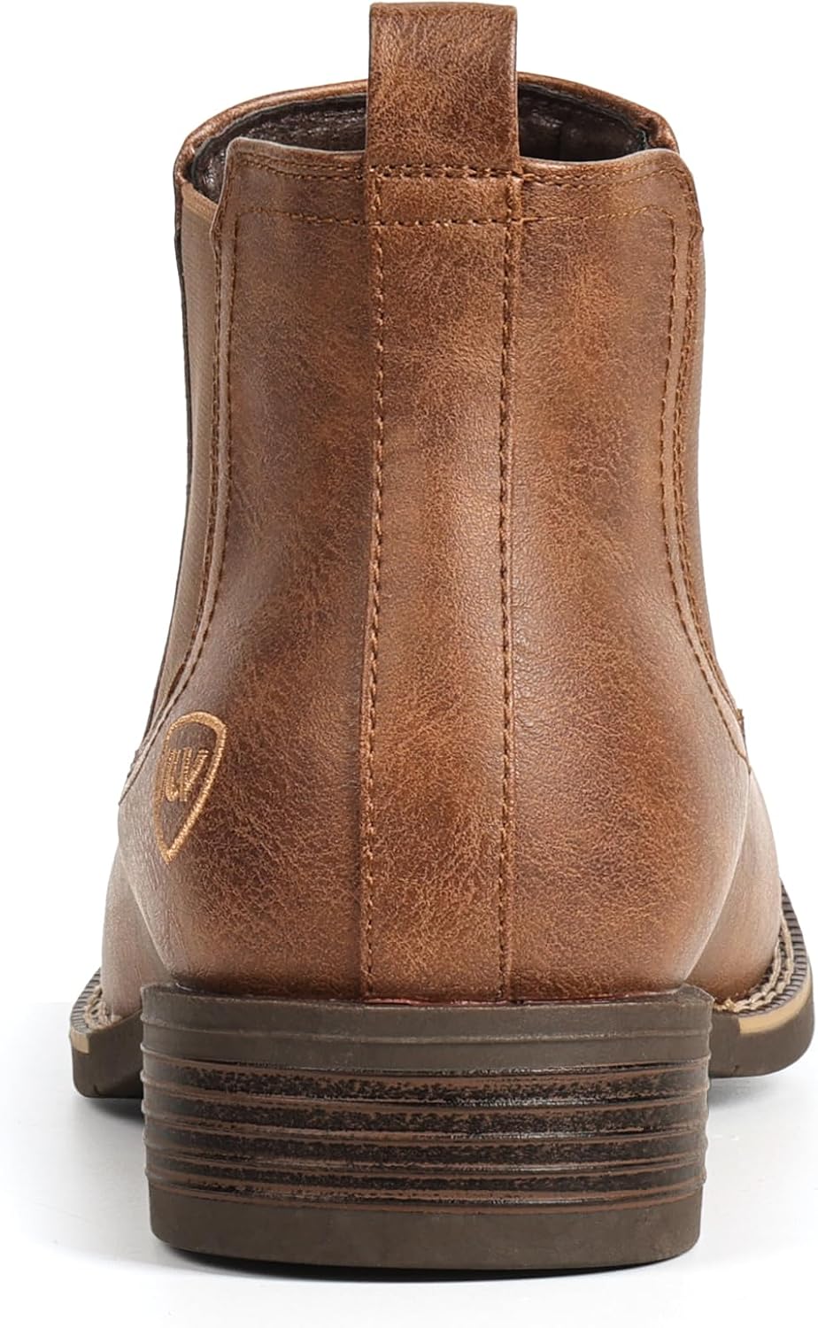 IUV Cowboy Boots For Men Square Toe Chelsea Ankle Boots Mans Casual Western Boot