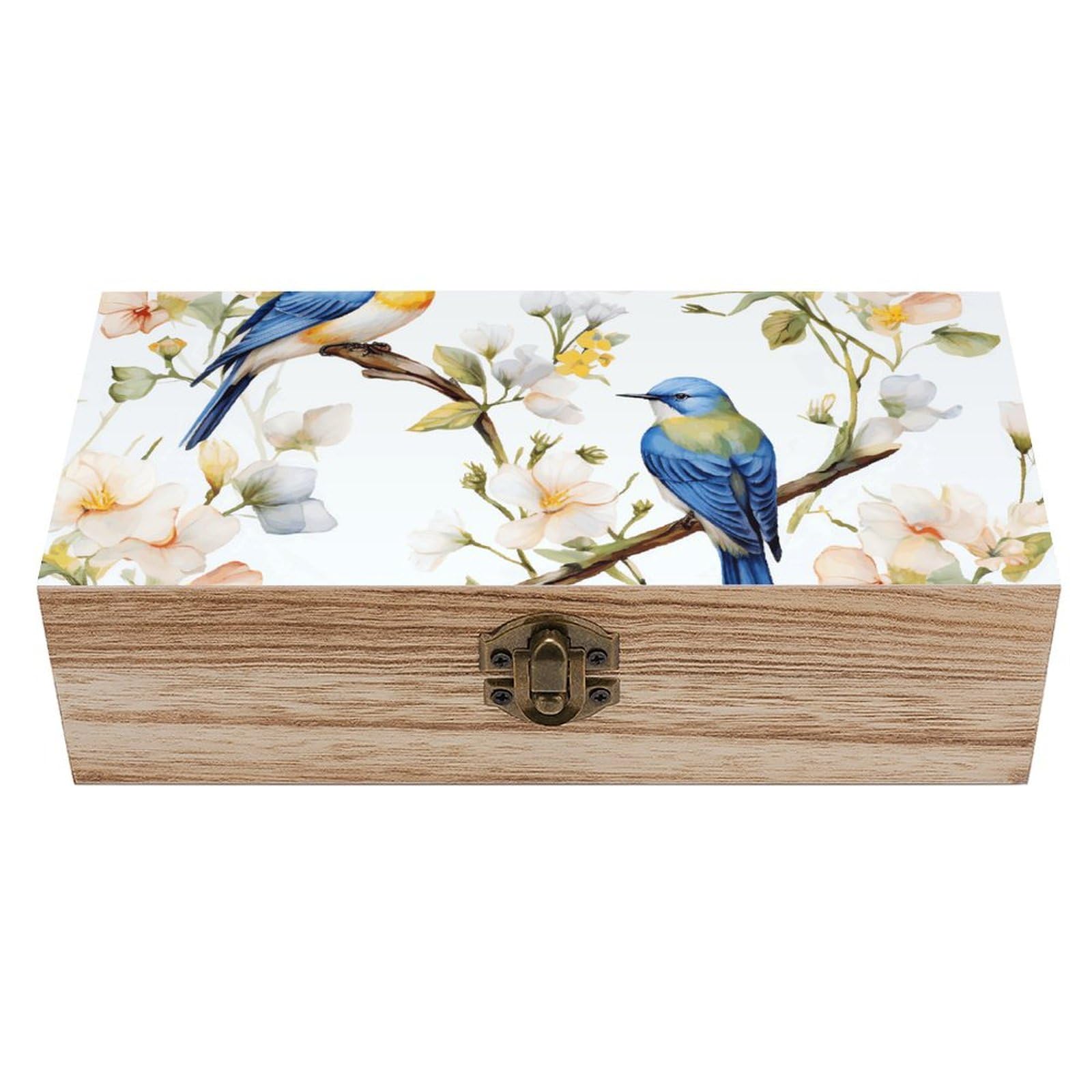 Boîte de rangement en bois avec couvercles coffret souvenirs