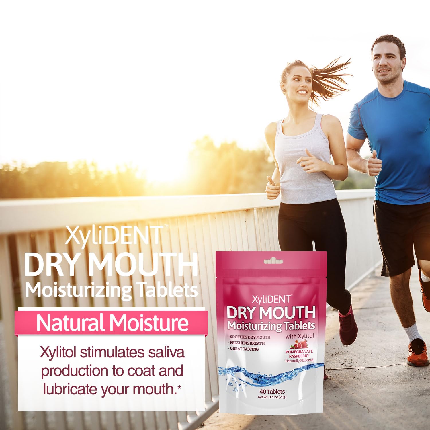 Nature's Stance XyliDENT - Compresse di xilitolo per alleviare la secchezza della bocca, stimola la saliva, rinfresca l'alito, riduce la produzione di acido, sollievo ad azione rapida, 40 pezzi