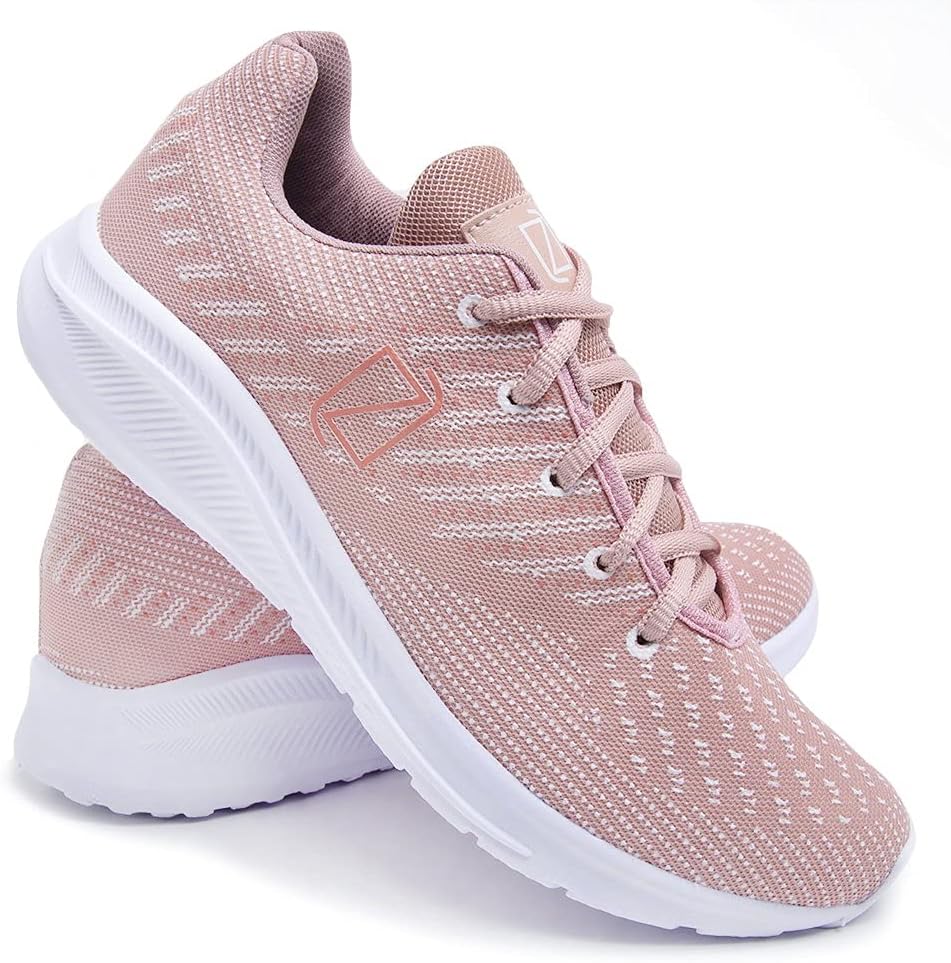 QueroShoes Tenis Esportivo de Corrida Ultra Leve Feminino para Aniversário, Año Novo, Dia e Natal, Preto, Tamanho Feminino, Lona, Atletic Shoe, Sapato