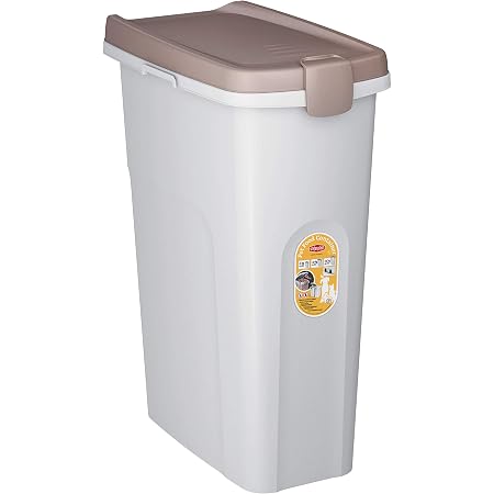 Amazon Stefanplast フードストッカー イタリアステファンプラスト フード保存容器 ペットフードコンテナ40l Light Dove Grey White Stefanplast フードストッカー 通販