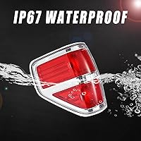 Vista 5 de Boine Compatible con Ford F150 F-150 2009, 2010, 2011, 2012, 2013, 2014, carcasa de luz trasera izquierda del lado del conductor, borde cromado