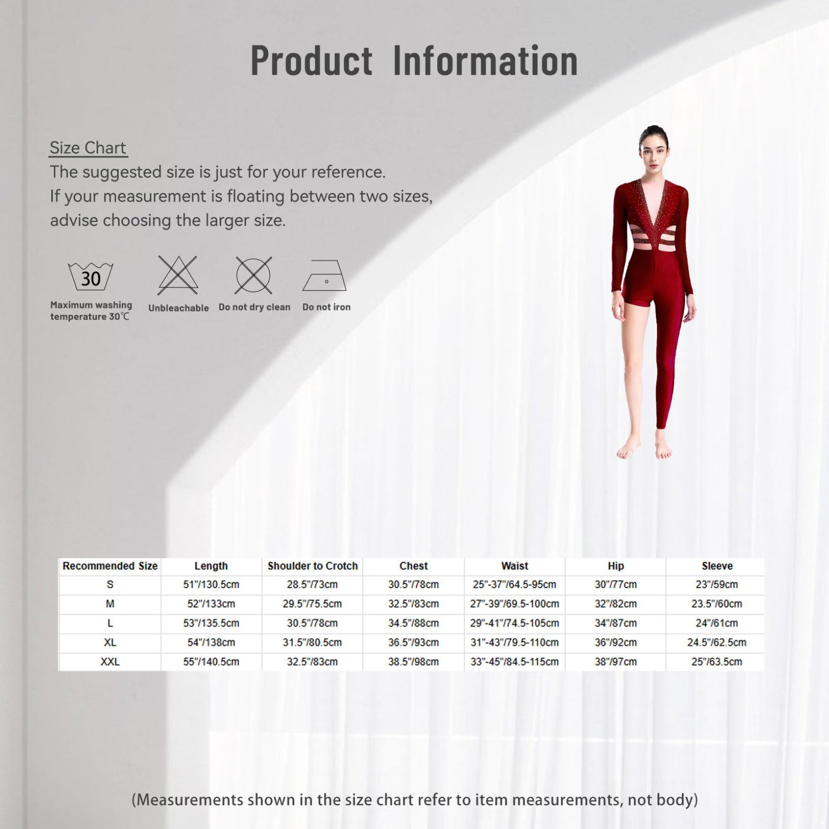 Oyolan Damski kombinezon gimnastyka Łyżwiarstwo figurowe Taniec trykot asymetryczny długi rękaw Leotard Rhinestone Unitard S-XXL