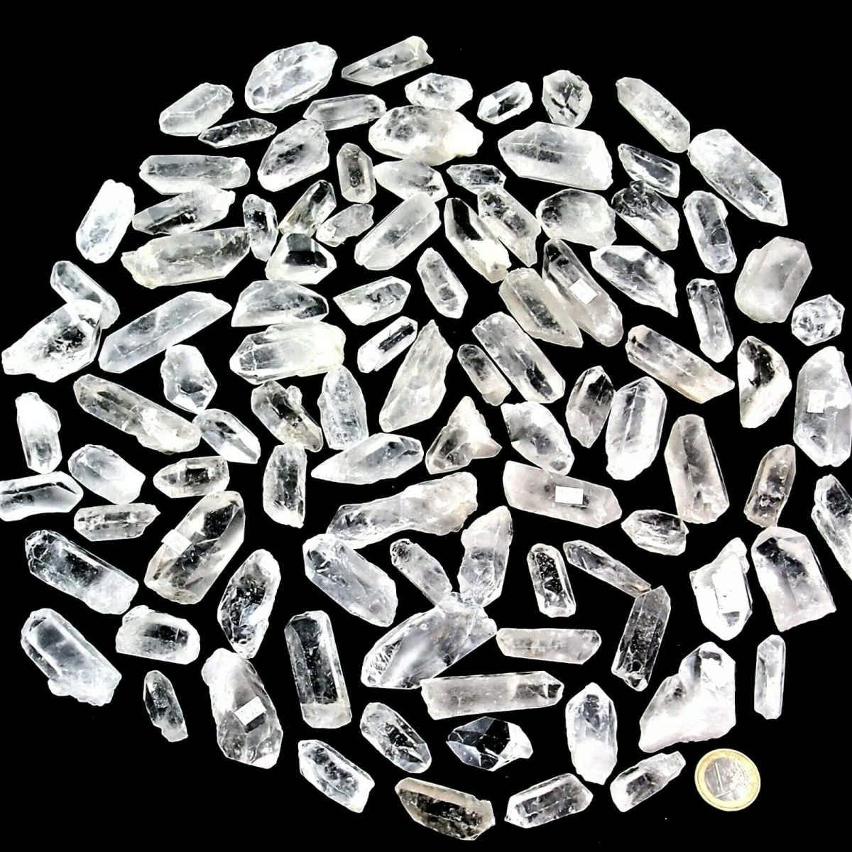 Bergkristall Spitzen Länge ca. 30 – 60 mm Edelsteine Heilsteine Wassersteine Glückssteine - Schätze der Natur (Packung Nr. 5 mit 5 Kg)