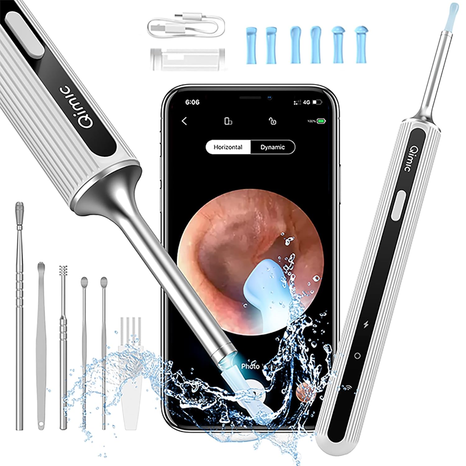 QIMIC Otoscope Oreille, Camera Oreille, 1080P HD Kit Camera Oreille d