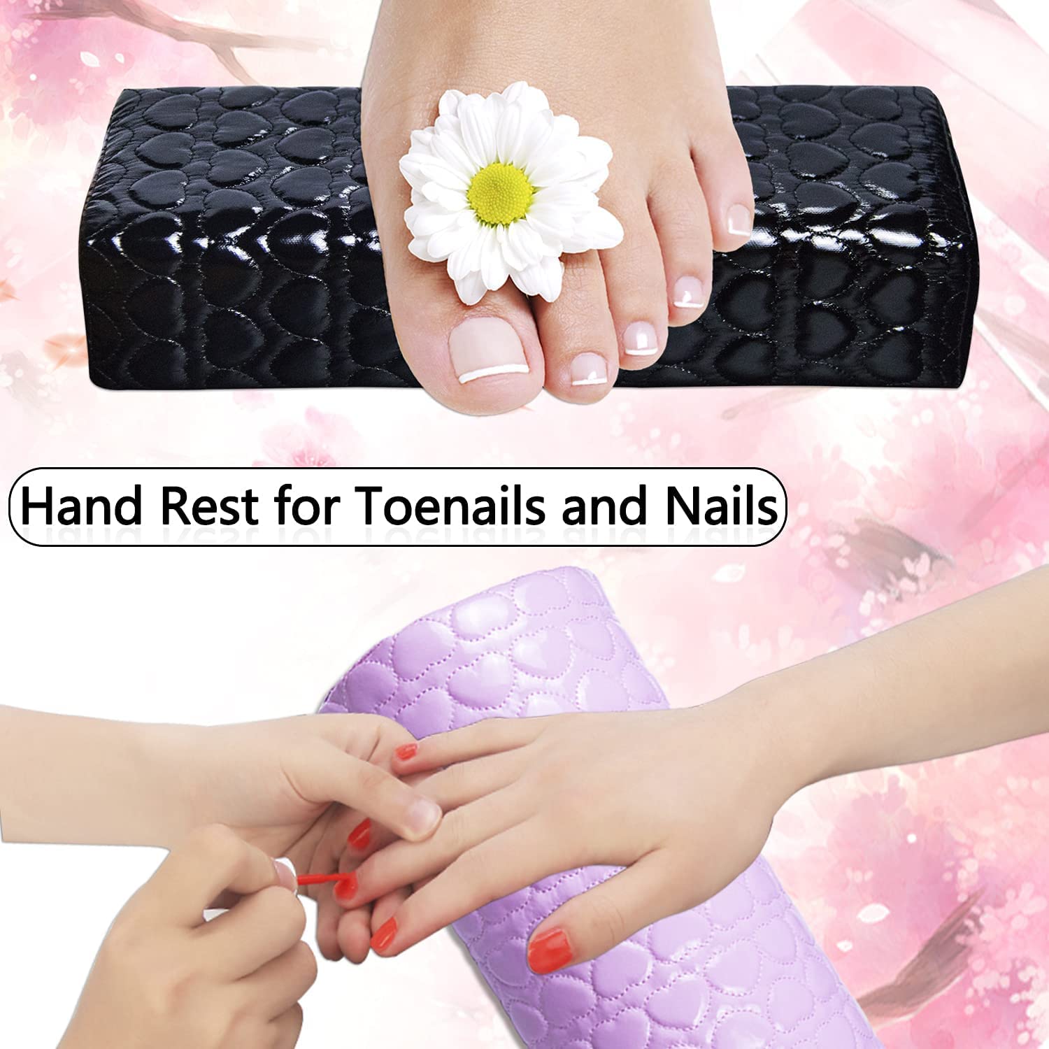 NAILWIND Nail Pillow Hand Rest for Nails, PU Leather Nail Hand Rest Cushion Salon Nail Arm Rest Pillows, Manicure Hand Pillow for Table Desk Nail Armrest for Nails Art Salon Home Use -1 Pcs 3