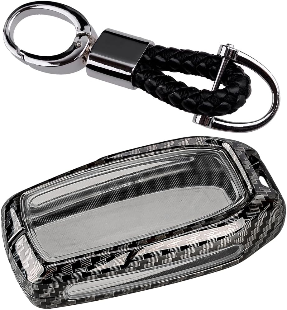 Metal Remote Key Fob Cover Case with Chain Compatible for Toyota Sienna Venza Tundra