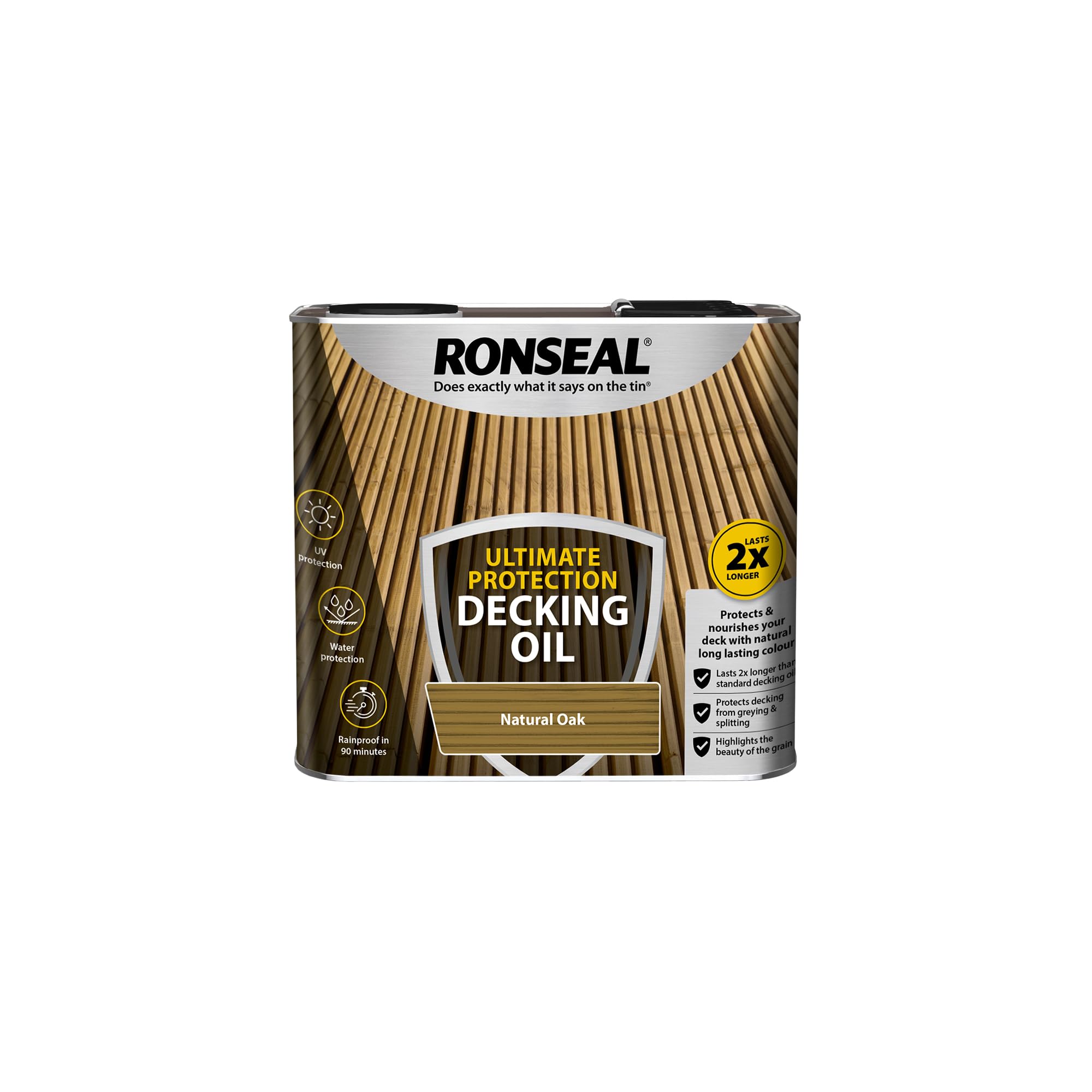 Ronseal Ultimate Protection Decking Oil Natural Oak 2.5 litre RSLUDONO25L