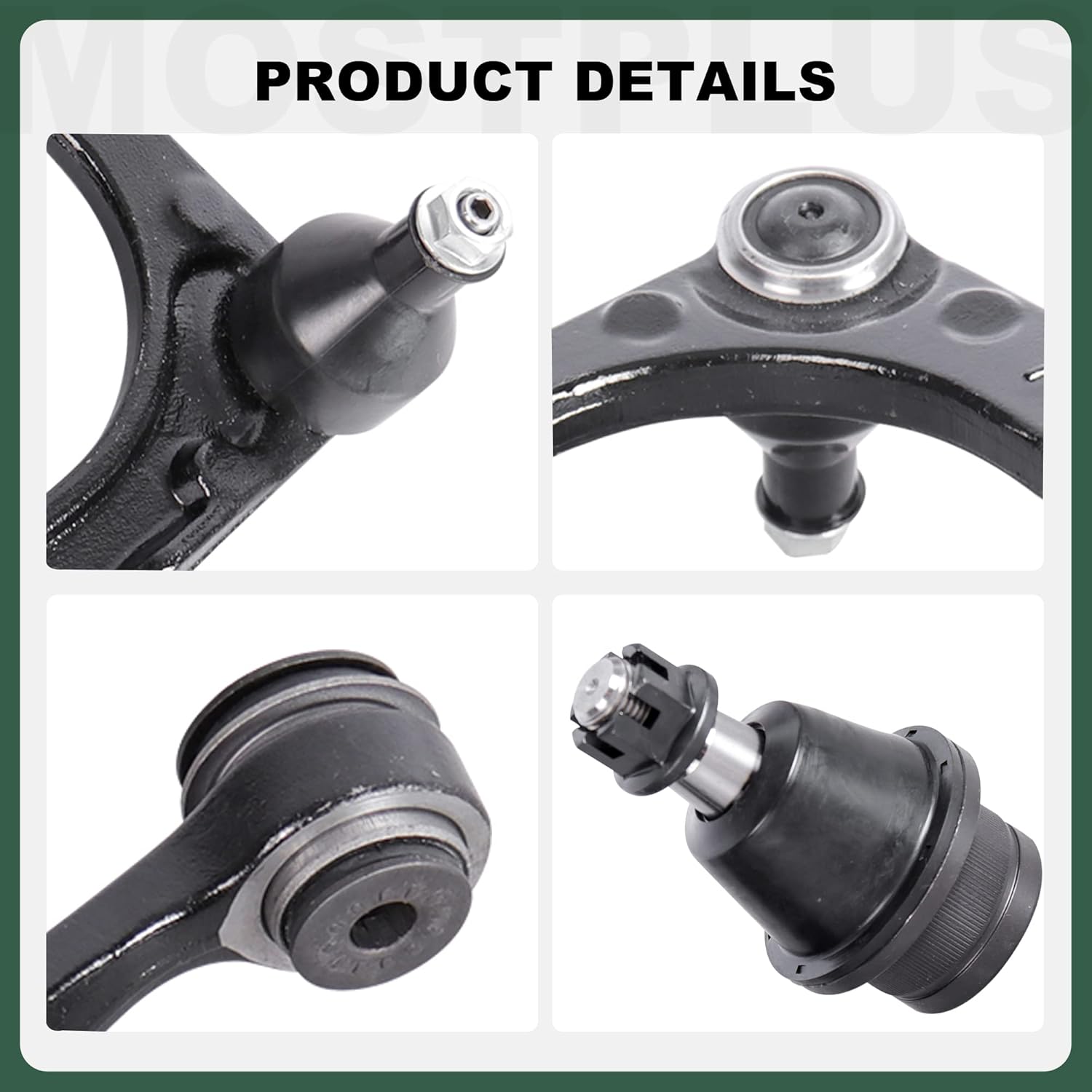 MOSTPLUS Front Upper Control Arm and Lower Ball Joint Compatible with 2007-2015 Chevy Silverado1500, Tahoe GMC Sierra1500, Yukon K80669 K80670 K6541 Set 4