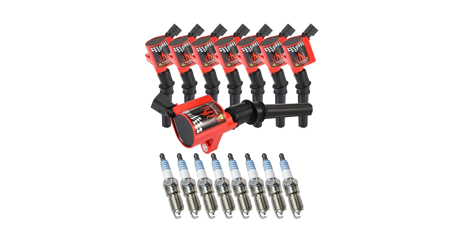 ゴル吉 Amazon.com: CarBole 8 Pack Curved boot Ignition Coils
