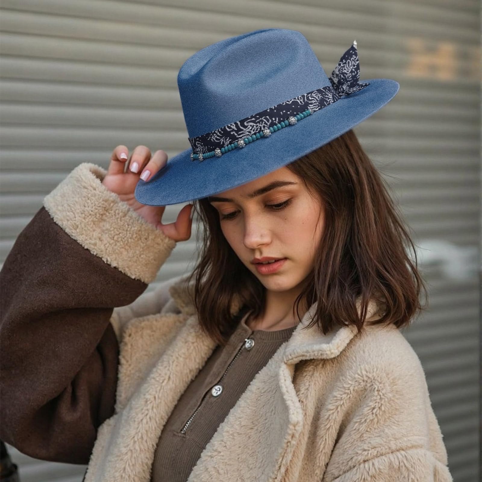 Homburg wełniany klasyczny kapelusz stylizacyjny prezenty dla chłopaka szerokie rondo unisex odzież na spotkania rekwizyty fotograficzne oddychające wygodne czapki