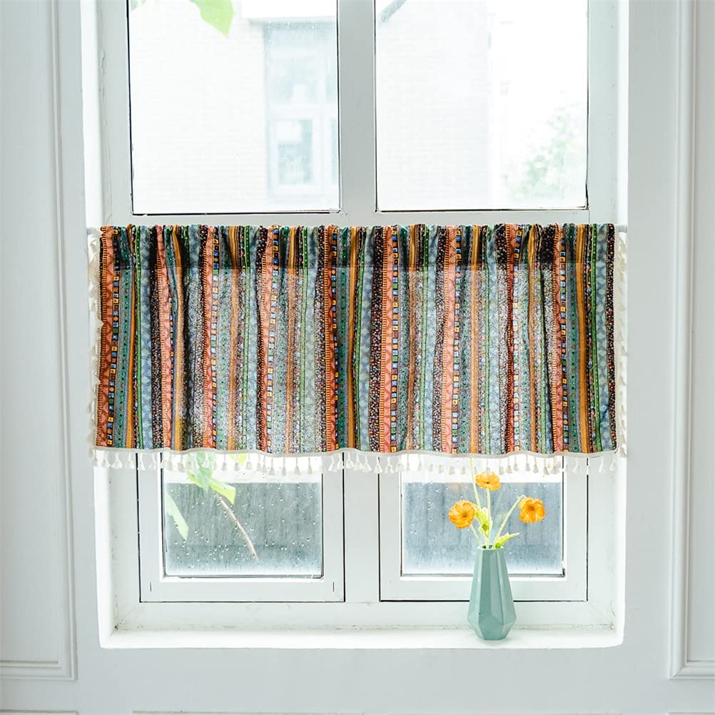Rideaux en Lin et Coton bohème pour séparation balcon chic