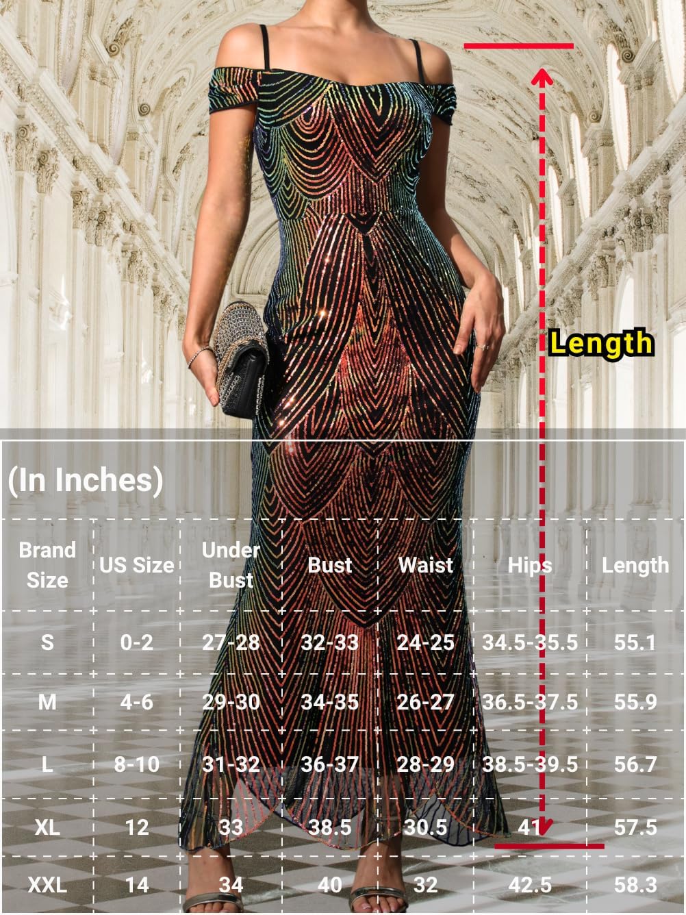 Kaei&Shi Sequin Prom Dress,Sparkly Off Shoulder Long Formal Dresses,Evening Gowns for Women Elegant Classy - Image 7