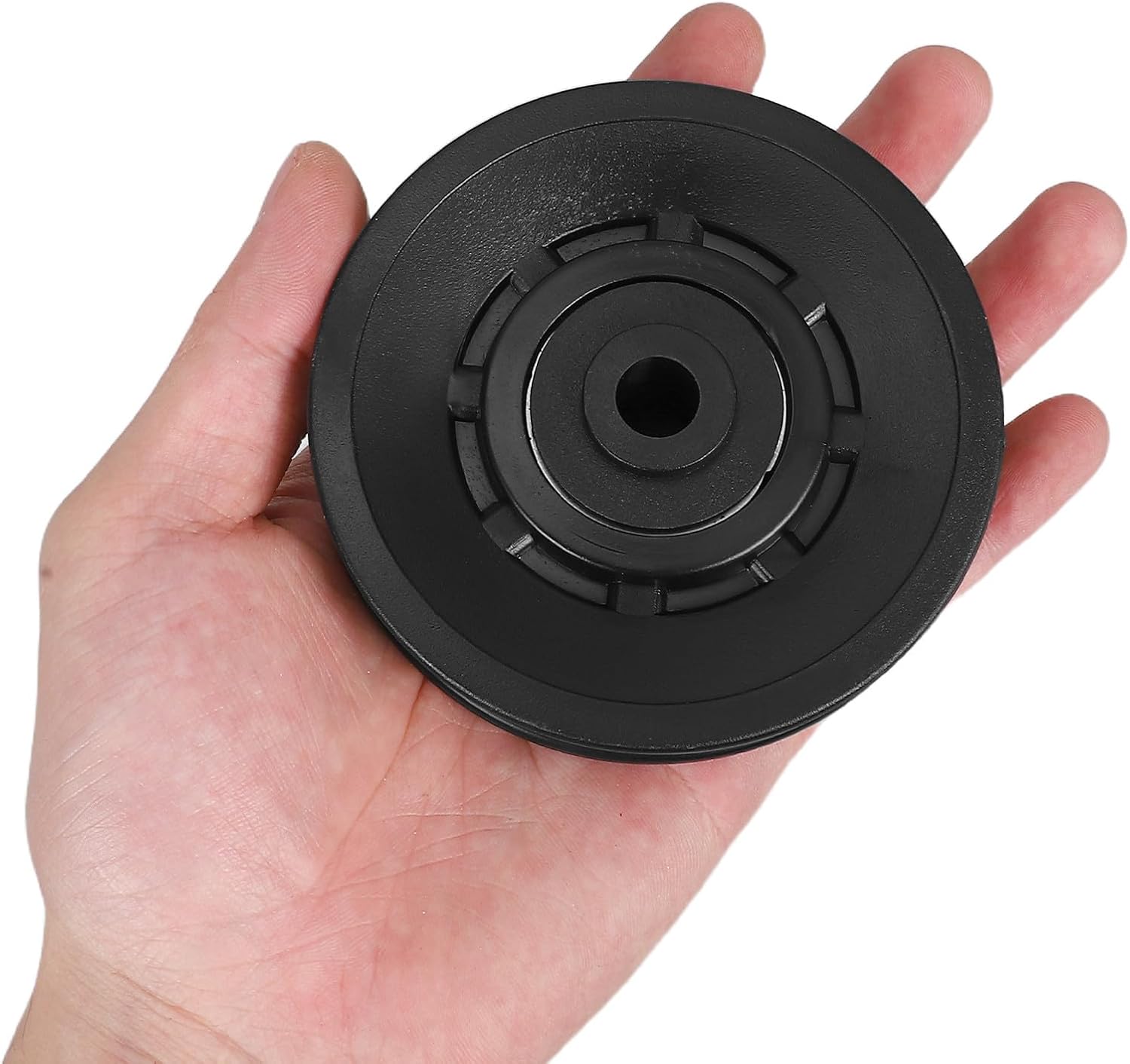 8pcs 90mm Pulley for Weights Lifting Equipment - 3.5" Round Black Fitness Equipment Parts Wheel for Home Gym Exercise Machine Repair