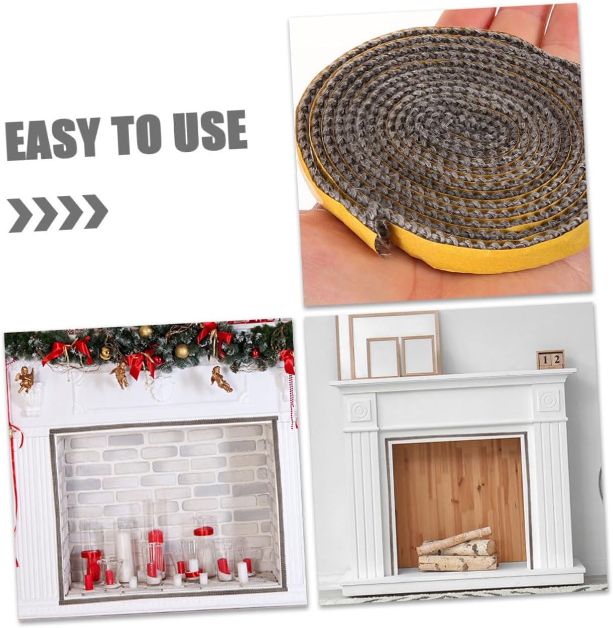 GLEAVI Fireplace Tape Seal Wood Stove Gasket Multi-Purpose Seal Strip for Wood Stove Inserts