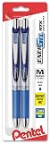 Pentel EnerGel Deluxe RTX Retractable Liquid Gel Pen, 0.7mm, Metal Tip, Blue Ink, 2 Pack (BL77BP2C) – view 1
