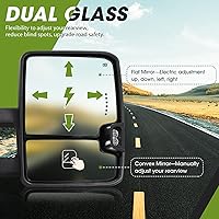 Vista 6 de Espejos de Remolque para Chevy Silverado Avalanche Suburban Tahoe/GMC Sierra Yukon 2007-2013, Espejo Lateral con Calefacción Eléctrica, Luz de Señal