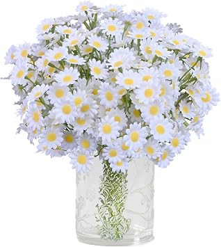 Artificial Daisy Flowers 18Pcs Small White Fake Daisies Flowers