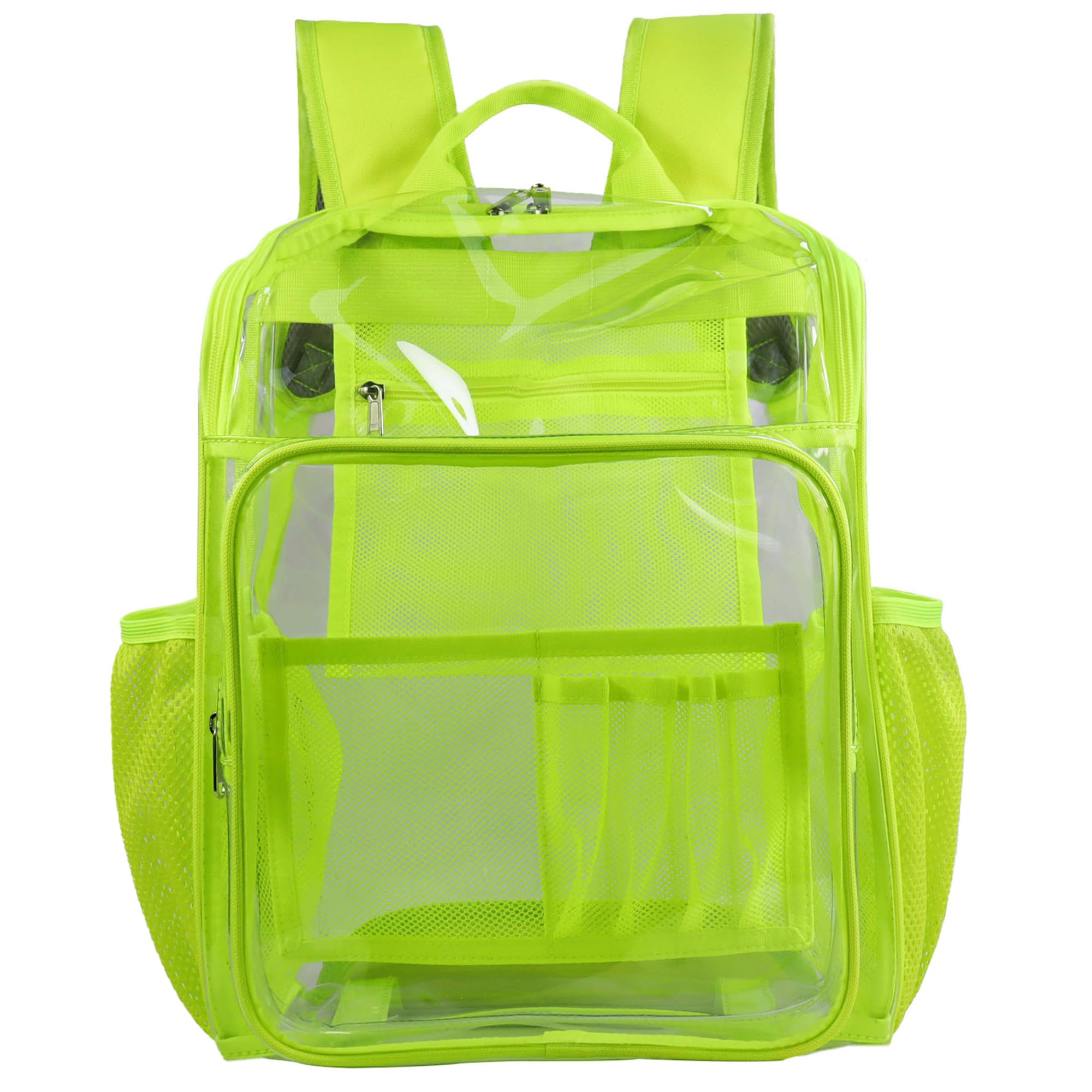 KUI WAN Clear Backpacks for School Large Clear Bookbag with Multi-Pockets PVC Transparent Backpack for College, Work