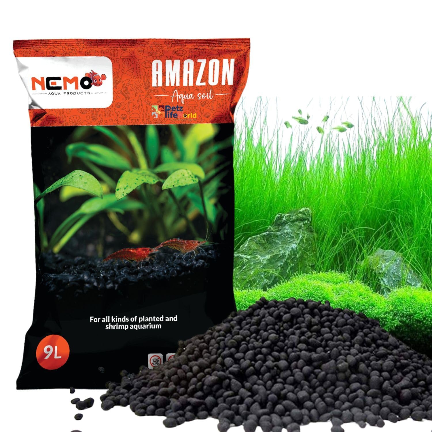VAYINATO Nemo Aqua Soil Planted Aquarium Substrate | Fish Tank Water Grass Mud For Natural Aquatic Plants And Shrimps | No Cloudiness | Clear Water | Rich Nutrients (9L) (B0DFW7TFGR) Amazon Price History, Amazon Price Tracker
