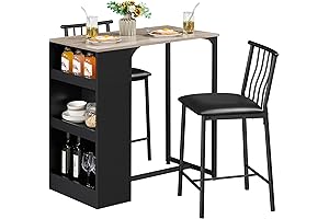 Yaheetech Kitchen Table Set for Two - Compact Counter Height Dining Table