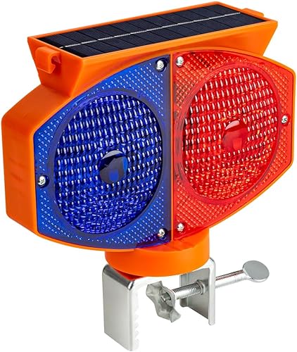 Luz solar estroboscópica de advertencia, 3 modos de funcionamiento, luces de tráfico intermitentes rojas y azules de doble cara, inalámbricas,