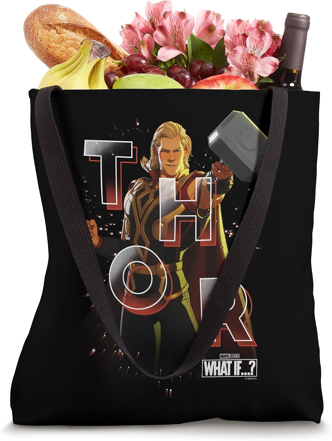 Marvel What If Thor Galactic Poster Tote Bag