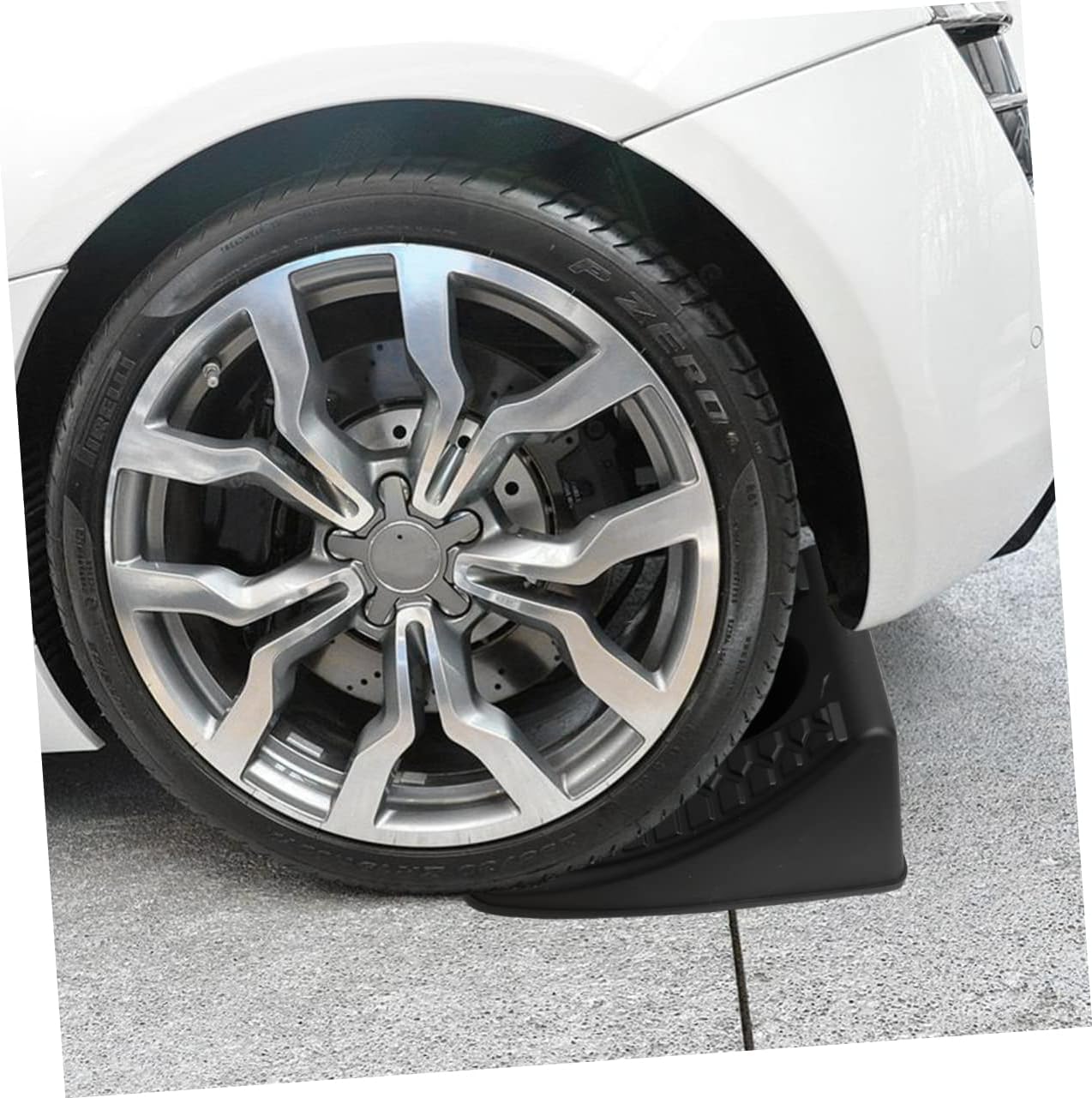 VOSAREA 2Pcs Car Wheel Chocks Slip Rubber Stop Blocks for Trailers Rvs and Cars Portable Tire Stopper with Excellent Compression Resistance and Black