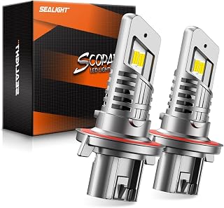 SEALIGHT H13 Bulb compatible 9008, 50000LM 6500K White Light, 1:1 Design with 13000RPM Cooling Fan, IP67 Waterproof 60000+ Hours Lifspan Plug and Play, 2 Pack