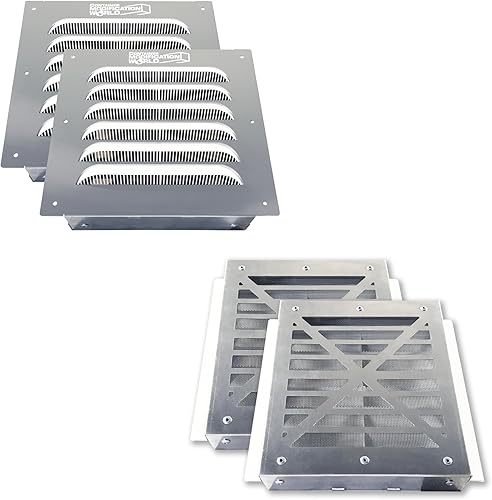 BIG AIR 30 Ventilación de contenedores con pantalla - Ventilación de pared a dos aguas con rejilla para condensación y flujo de aire | Se adapta a