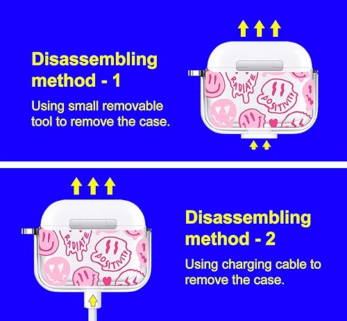 Miniatura 6 de MOSNOVO Funda para Airpods Pro y Airpods Pro 2, funda protectora transparente con anillo de metal duro de lujo de doble capa a prueba de golpes,