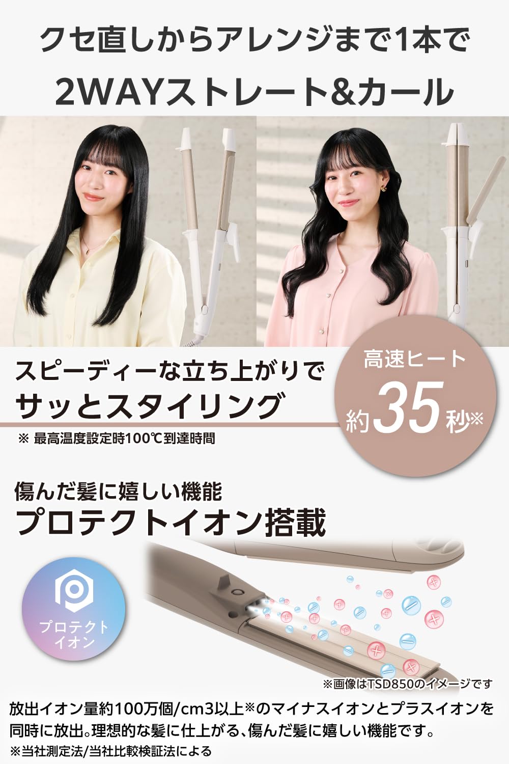 Amazon.co.jp: テスコム (TESCOM) ヘアアイロン コテ 32mm ストレート