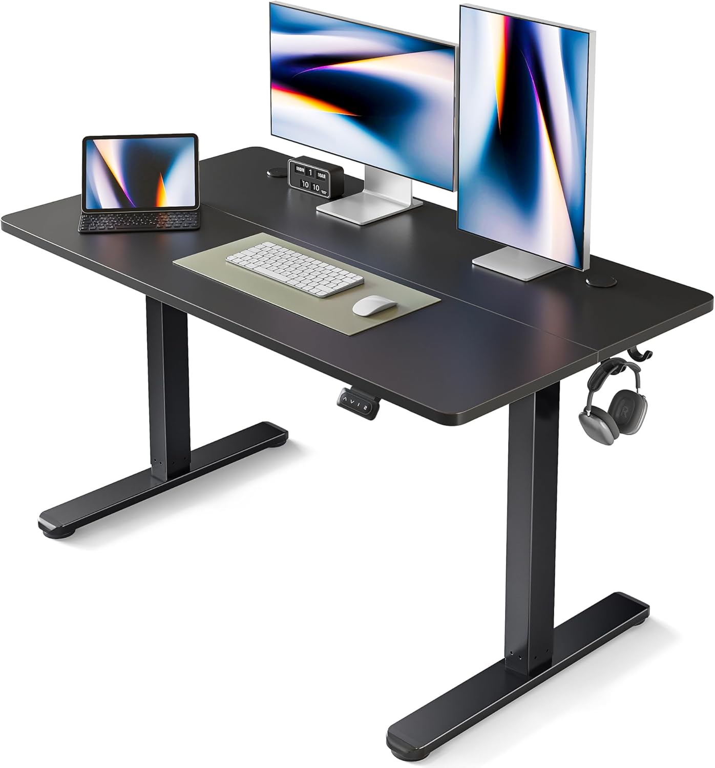 FEZIBO Height Adjustable Electric Standing Desk 120x60cm Black